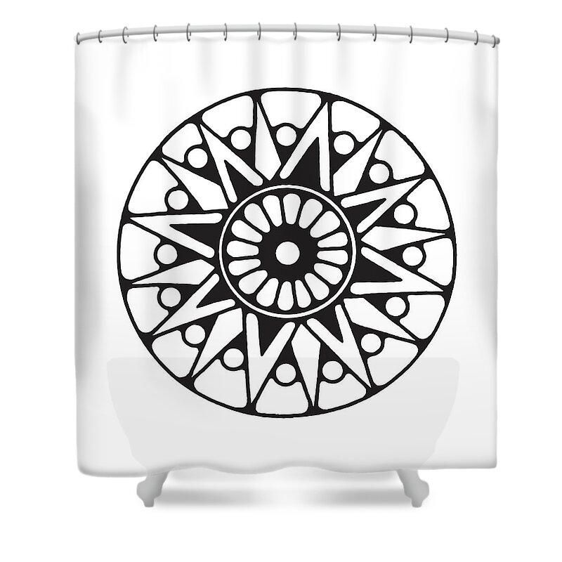 Ornate Designs And Medallions Shower Curtains