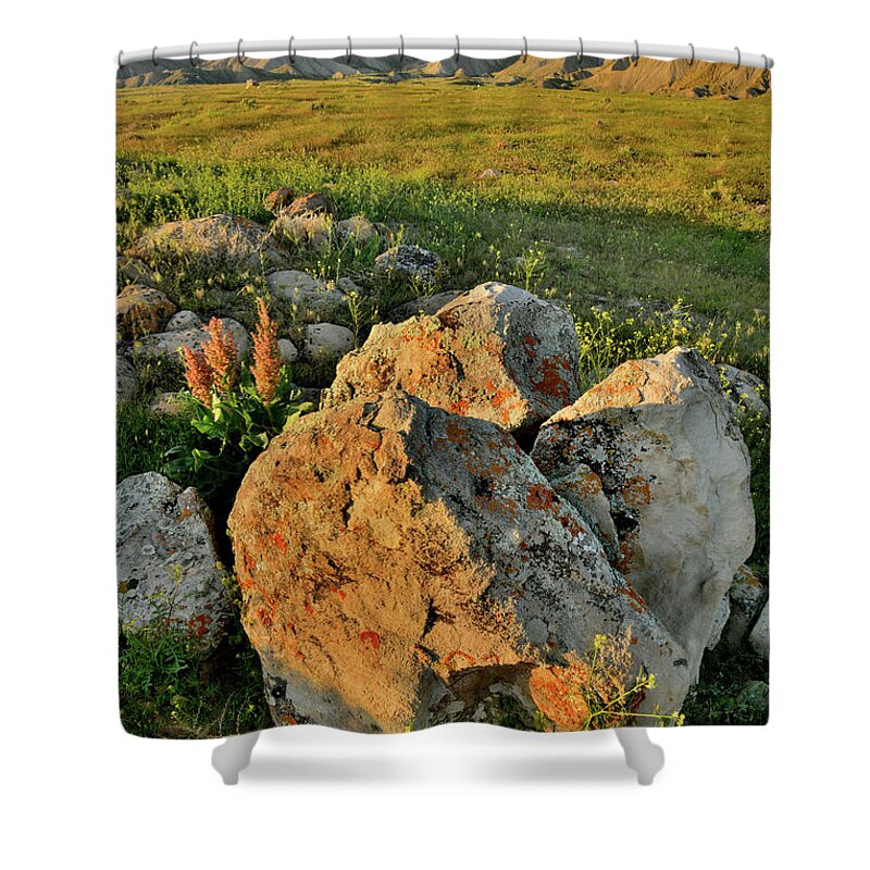 Book Cliffs Shower Curtain featuring the photograph Sunset Light on Book Cliffs #1 by Ray Mathis