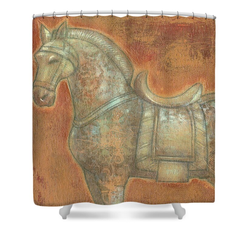 Transitional Shower Curtain featuring the painting Tang Horse II #1 by Norman Wyatt