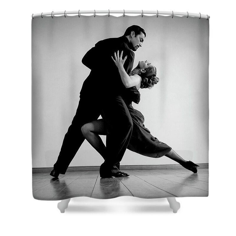People Shower Curtain featuring the photograph Tango Dancers #1 by David Sacks