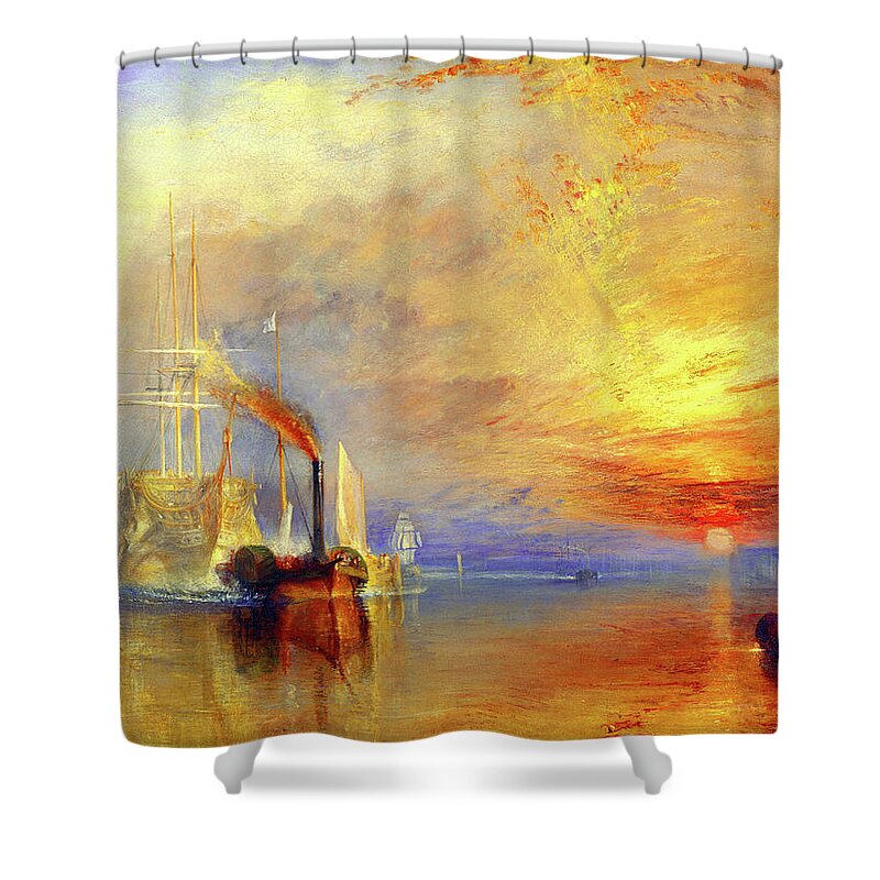 William Turner Shower Curtain featuring the painting The Fighting Temeraire #1 by William Turner