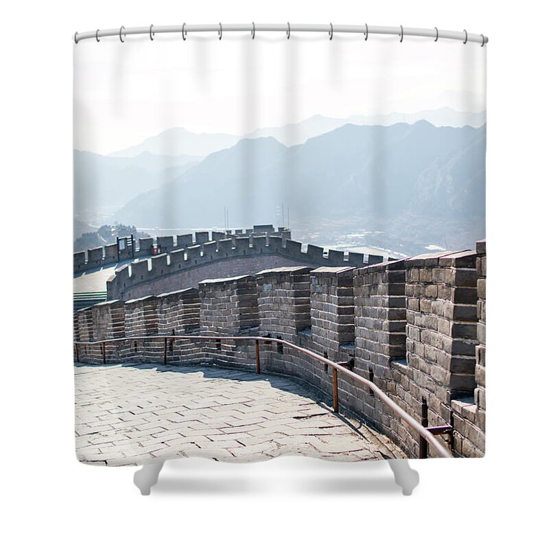 Great Wall Shower Curtain featuring the photograph The Great Wall Of China #1 by Nick Mares