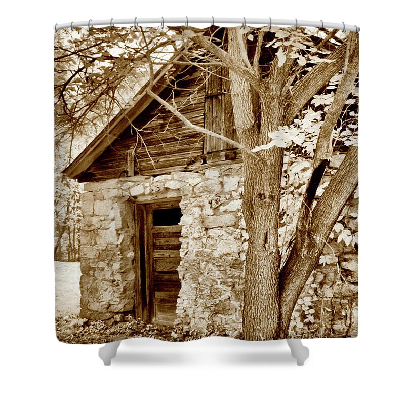 Dir-ea-1152-c Shower Curtain featuring the photograph The Spring House #2 by Paul W Faust - Impressions of Light