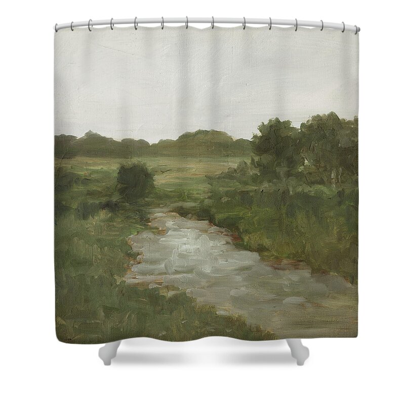 Landscapes Shower Curtain featuring the painting Tranquil Fen II #1 by Ethan Harper