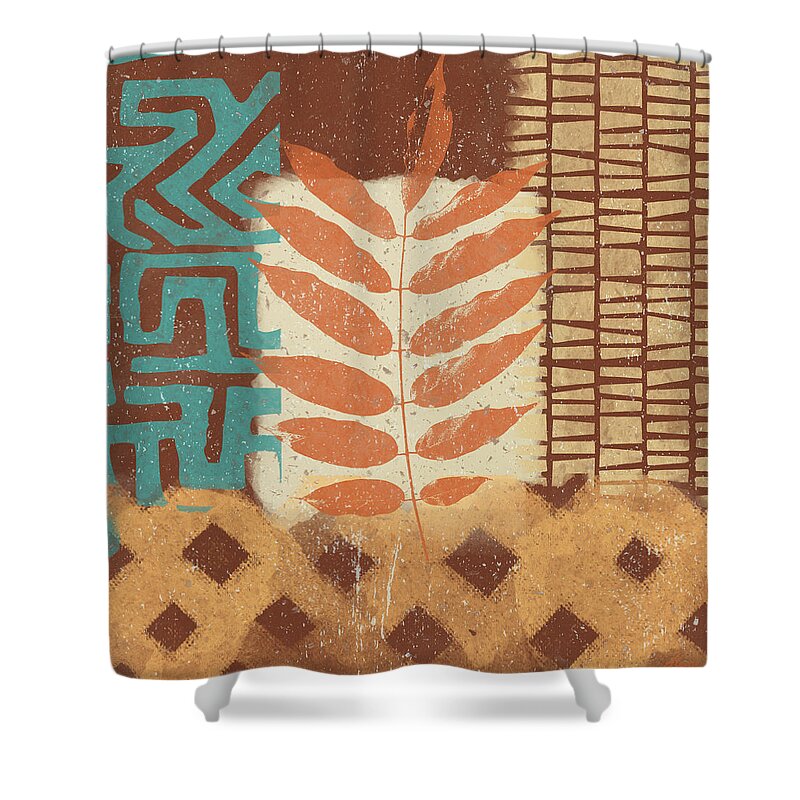 Asian Shower Curtain featuring the painting Tribal Life II by Alonzo Saunders