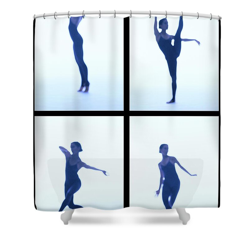 Ballet Dancer Shower Curtain featuring the photograph Tungsten Shot Of Four Different #1 by George Doyle