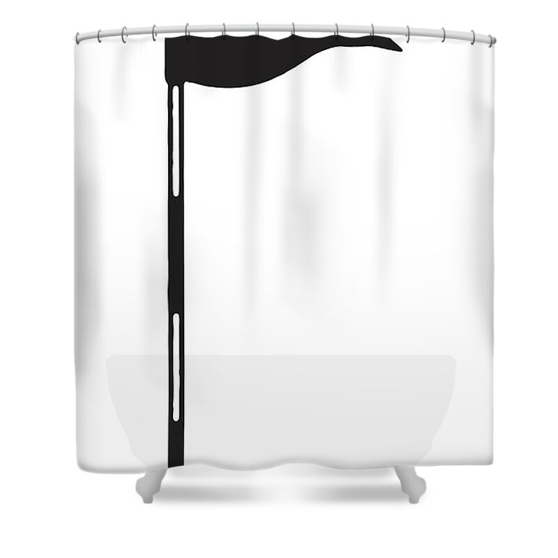 Accomplish Shower Curtain featuring the drawing View of golf flag #1 by CSA Images