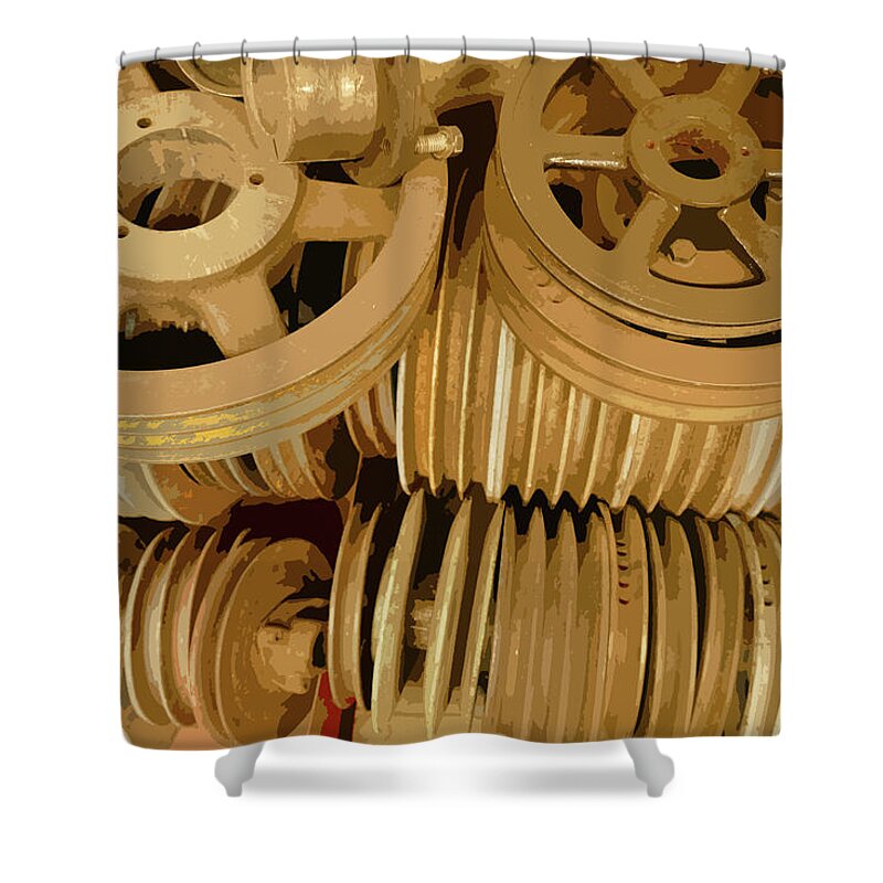 Rustic Art Shower Curtain featuring the photograph Wheels #1 by Robert Margetts