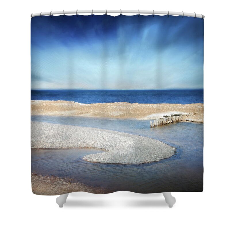 Evie Shower Curtain featuring the photograph Whitefish Point Michigan #1 by Evie Carrier