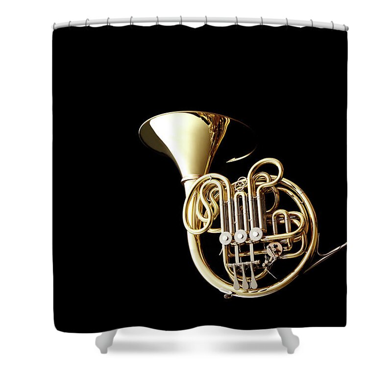 French Horn Shower Curtain featuring the photograph Wind Instrument #1 by Yuji Kotani