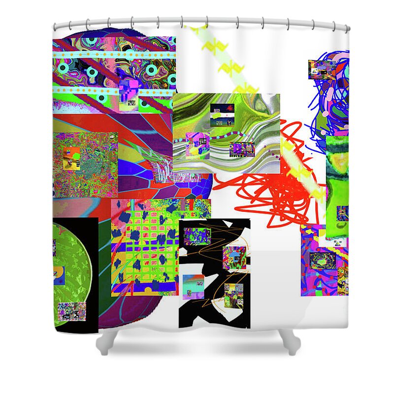 Walter Paul Bebirian Shower Curtain featuring the digital art 10-11-2015babcdefghijklmnopqrt by Walter Paul Bebirian