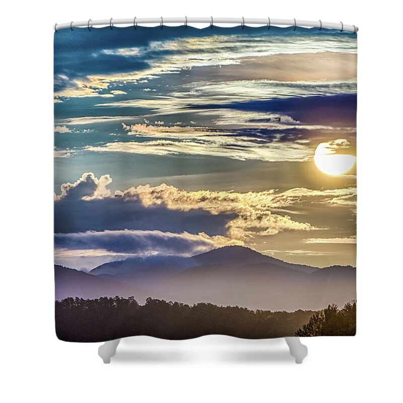 Clear Water Shower Curtain featuring the photograph Beautiful landscape scenes at lake jocassee south carolina #104 by Alex Grichenko