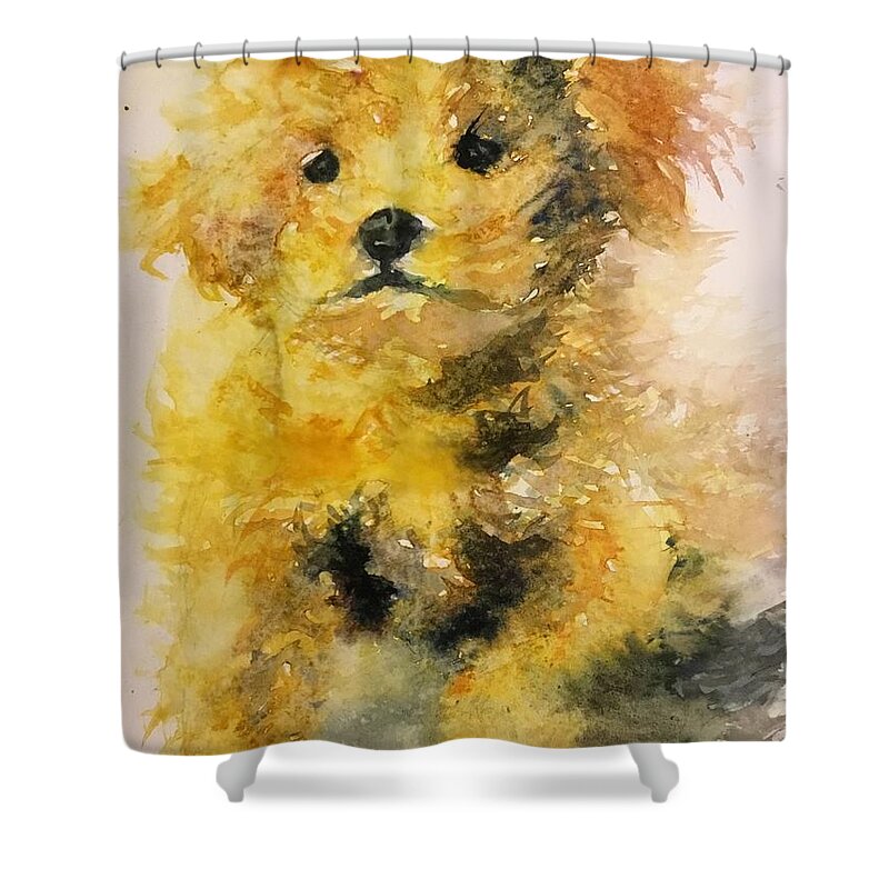 1092019 Shower Curtain featuring the painting 1092019 by Han in Huang wong