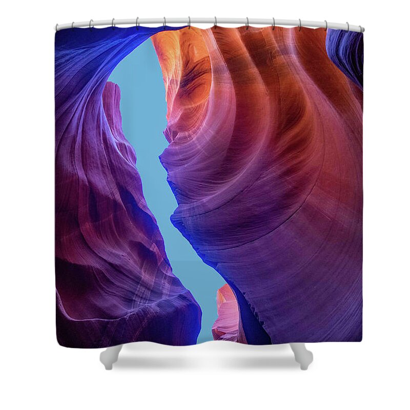 Abstract Shower Curtain featuring the photograph The Earth's body 12 by Mache Del Campo