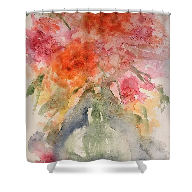 1162019 Shower Curtain featuring the painting 1162019 by Han in Huang wong
