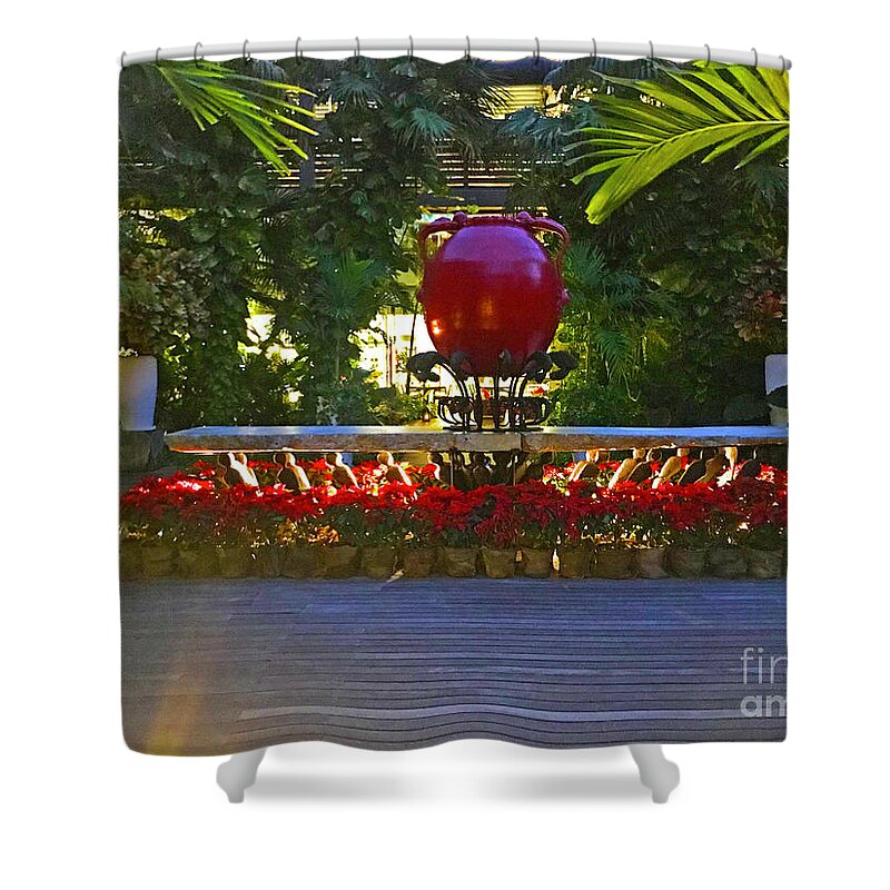Walter Paul Bebirian Shower Curtain featuring the digital art 12-12-2018a by Walter Paul Bebirian