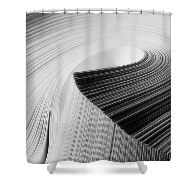 Curve Shower Curtain featuring the photograph Close Up Detail Of Multiple Sheets Of #12 by Pm Images