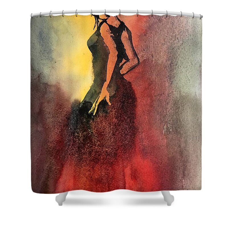 1272019 Shower Curtain featuring the painting 1272019 by Han in Huang wong