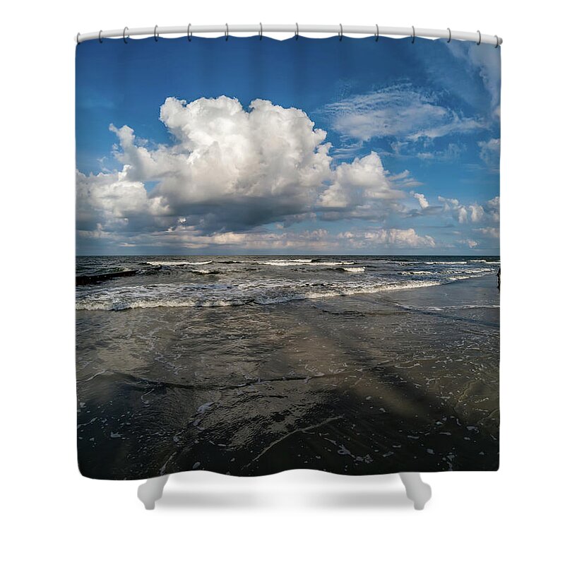 Beach Shower Curtain featuring the photograph Beach scenes at hunting island south carolina #13 by Alex Grichenko