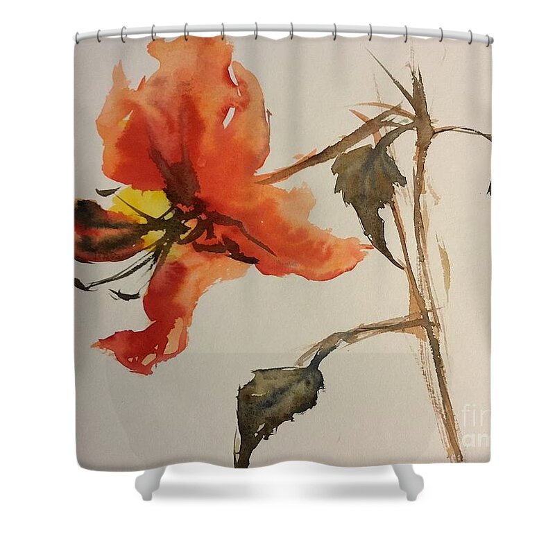1342019 Shower Curtain featuring the painting 1342019 by Han in Huang wong