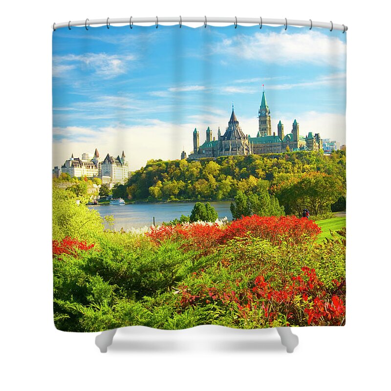 Outdoors Shower Curtain featuring the photograph Parliament #14 by Dennis Mccoleman