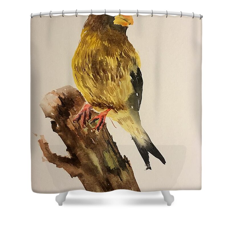 1412019 Shower Curtain featuring the painting 1412019 by Han in Huang wong