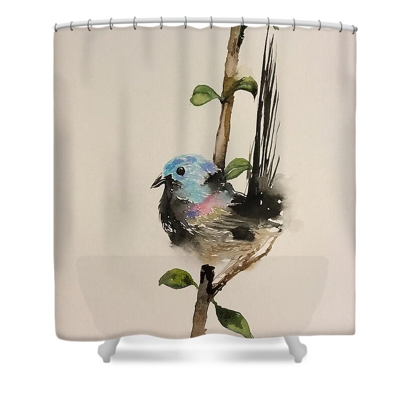 1442019 Shower Curtain featuring the painting 1442019 by Han in Huang wong