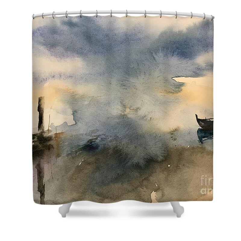 1902019 Shower Curtain featuring the painting 1902019 by Han in Huang wong