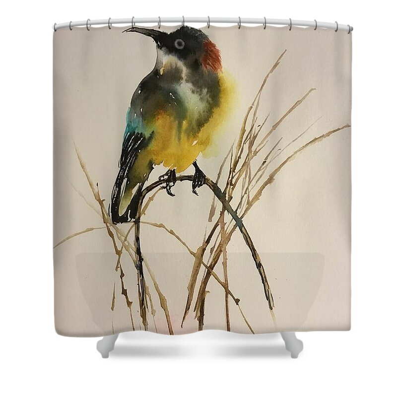 1912019 Shower Curtain featuring the painting 1912019 by Han in Huang wong
