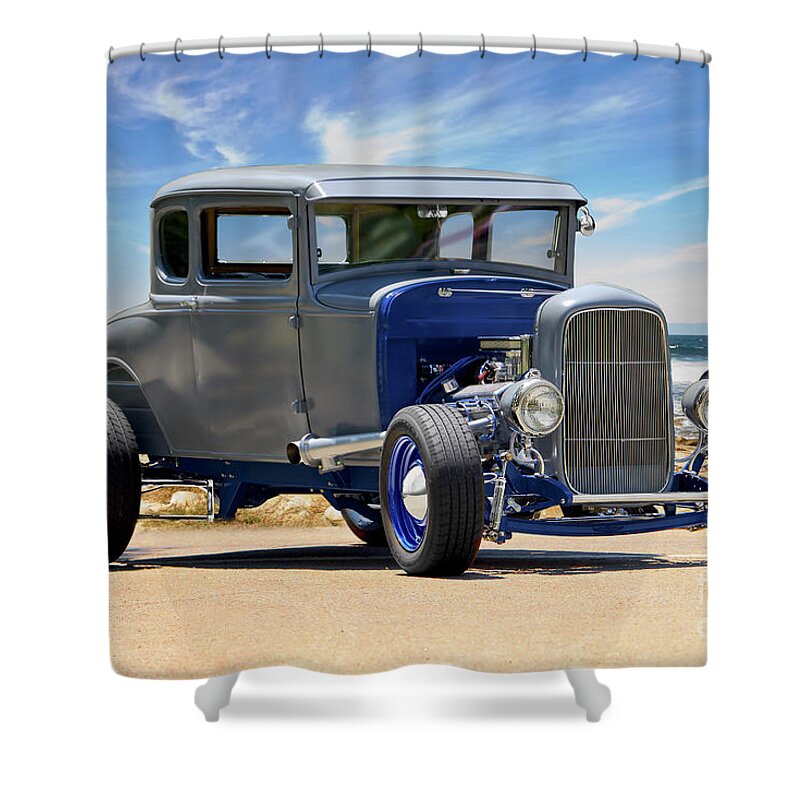 1931 Ford Coupe Shower Curtain featuring the photograph 1931 Ford 'Hot Rod' Coupe by Dave Koontz