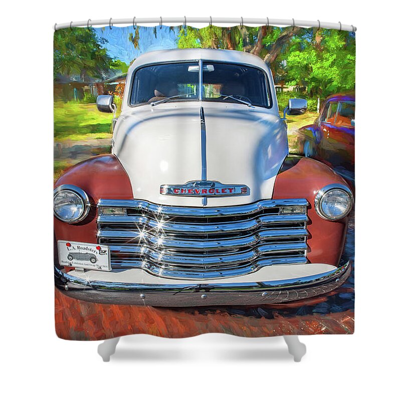 1949 Chevrolet 3100 Series Panel Truck Shower Curtain featuring the photograph 1949 Chevrolet 3100 Series Panel Truck 301 by Rich Franco