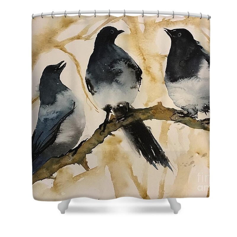 1962019 Shower Curtain featuring the painting 1962019 by Han in Huang wong