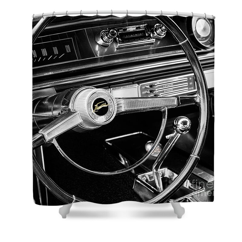1965 Shower Curtain featuring the photograph 1965 Chevrolet Impala by Dennis Hedberg