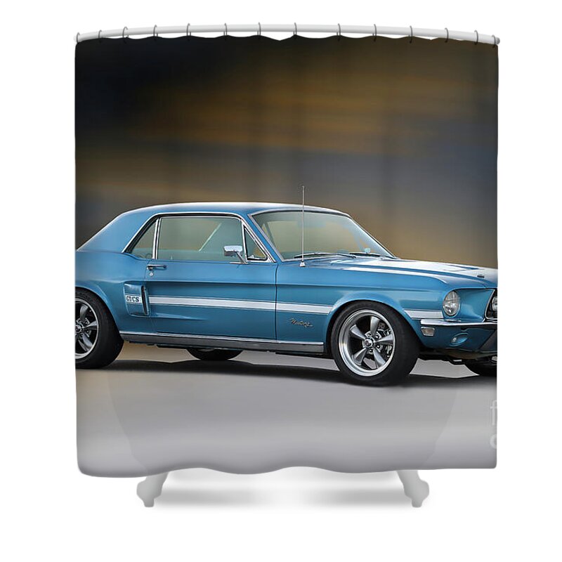 1968 Ford Mustang Gt/cs Coupe Shower Curtain featuring the photograph 1968 Ford Mustang GT/CS 'California Special' by Dave Koontz