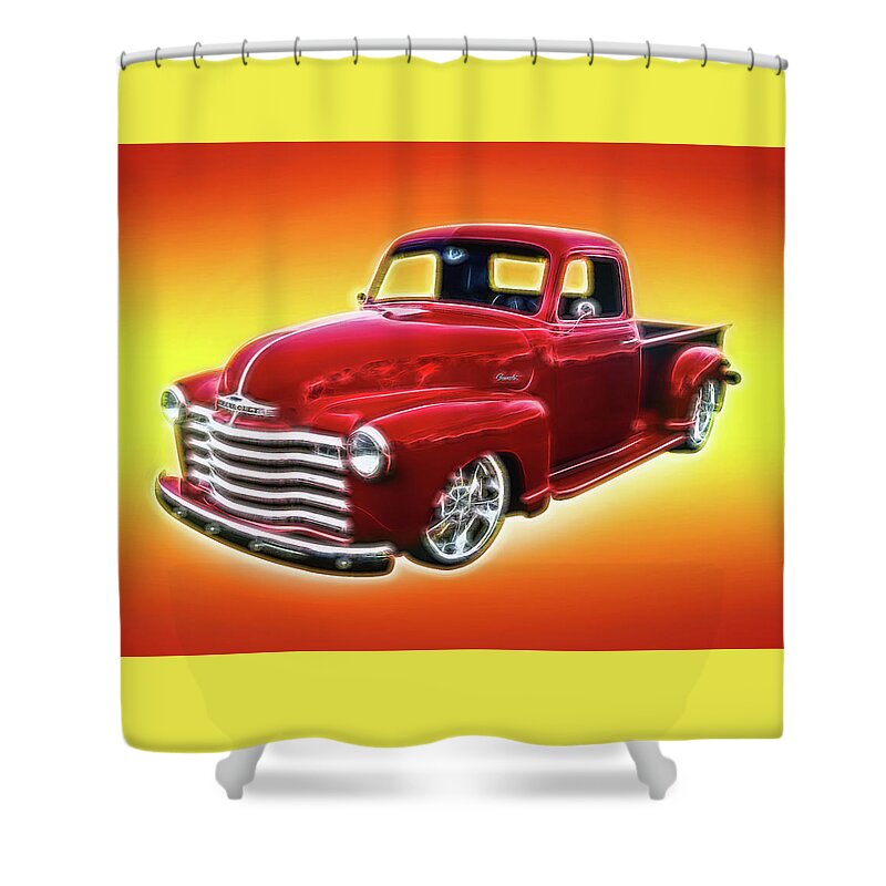 Classic Cars Shower Curtain featuring the photograph 19948 Chevy Truck by Rick Wicker