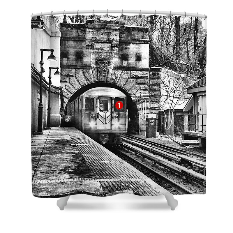 New York City Subway Shower Curtain featuring the photograph 1Scape No.2 by Steve Ember
