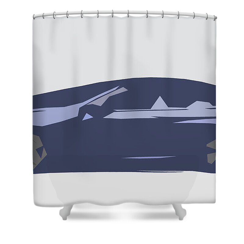 Car Shower Curtain featuring the digital art BMW M6 Convertible Abstract Design #2 by CarsToon Concept