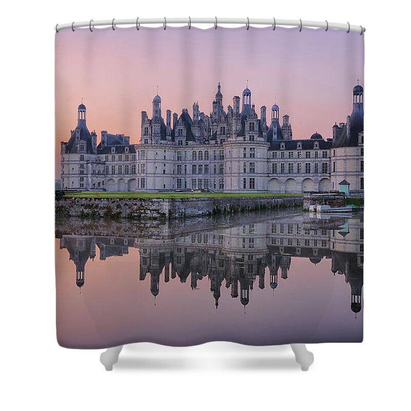 Tranquility Shower Curtain featuring the photograph Chambord Castle Chateau De Chambord #2 by Martin Ruegner