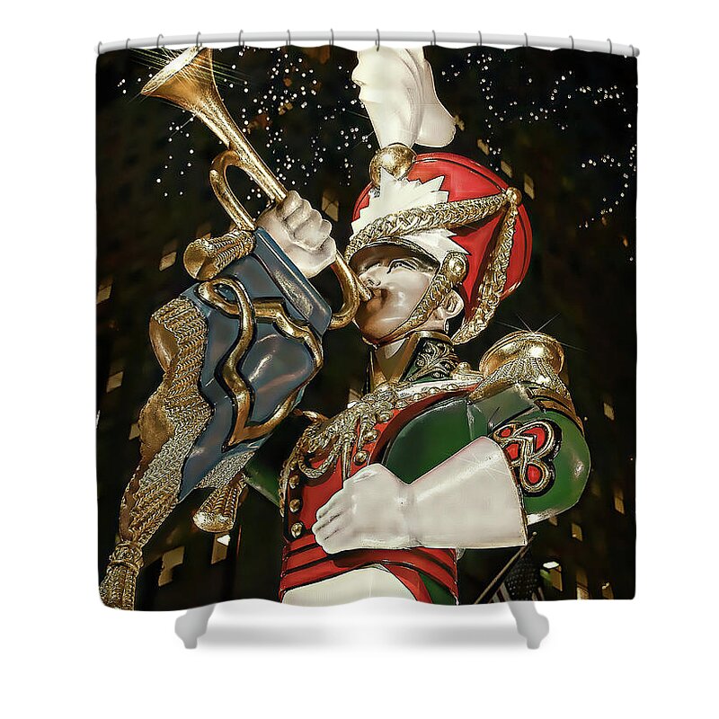 Christmas Shower Curtain featuring the photograph Christmas Toy Soldier - Rockefeller Center #1 by Dyle Warren
