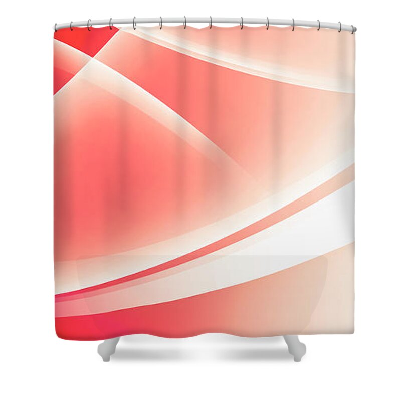 Curve Shower Curtain featuring the digital art Curved Intersecting Lines #2 by Ralf Hiemisch