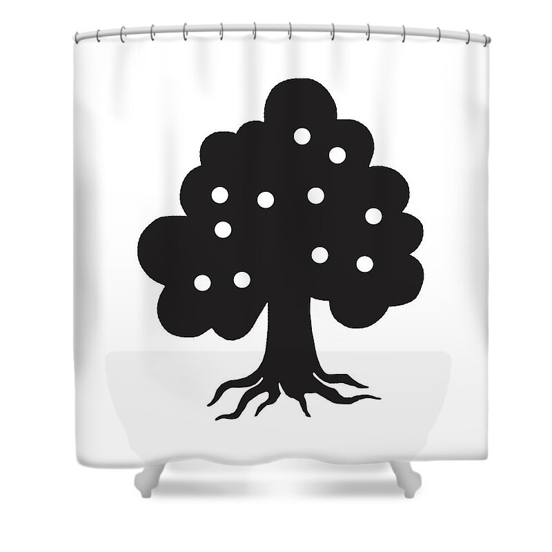 Archive Shower Curtain featuring the drawing Fruit tree #2 by CSA Images