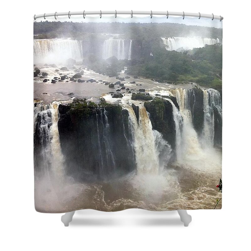Iguazu Falls Argentina Shower Curtain featuring the photograph Iguazu Falls Argentina #2 by Paul James Bannerman