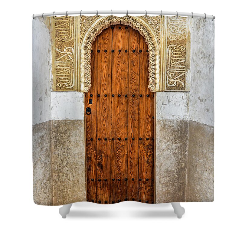 Arch Shower Curtain featuring the photograph Islamic-style Doorway In Granada, Spain #2 by Starcevic