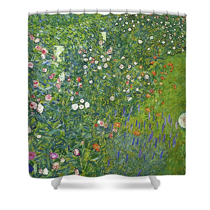 Klimt Shower Curtain featuring the painting Italian Garden Landscape #2 by Gustav Klimt