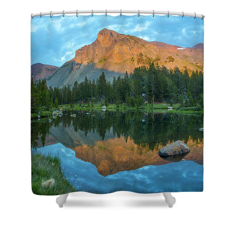 00574861 Shower Curtain featuring the photograph Mt. Dana Reflection, Tioga Pass, Yosemite National Park, California #2 by Tim Fitzharris
