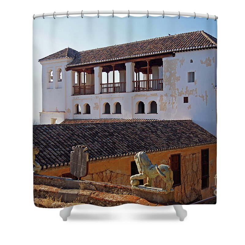Alhambra Shower Curtain featuring the photograph Palace of the Generalife #2 by Rod Jones