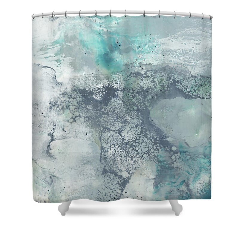 Embellished Shower Curtain featuring the painting Sea Lace I by Jennifer Goldberger
