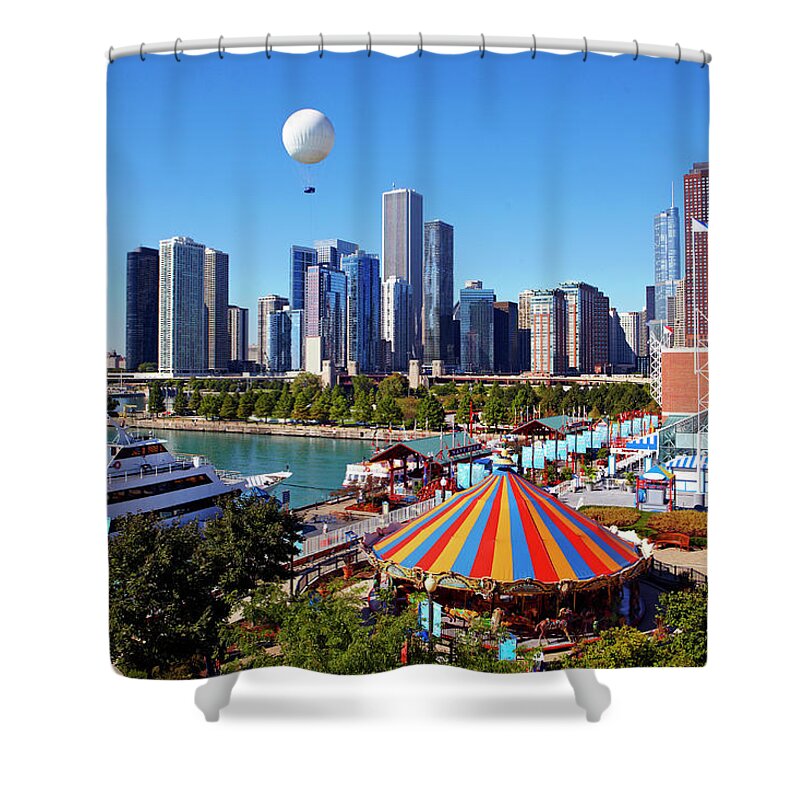 Downtown District Shower Curtain featuring the photograph Skyline #2 by Allan Baxter