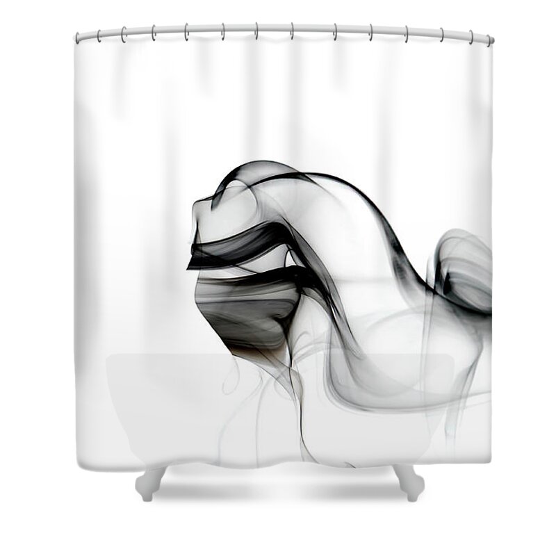 Art Shower Curtain featuring the photograph Smoke, Creative Abstract Vitality #2 by Tttuna