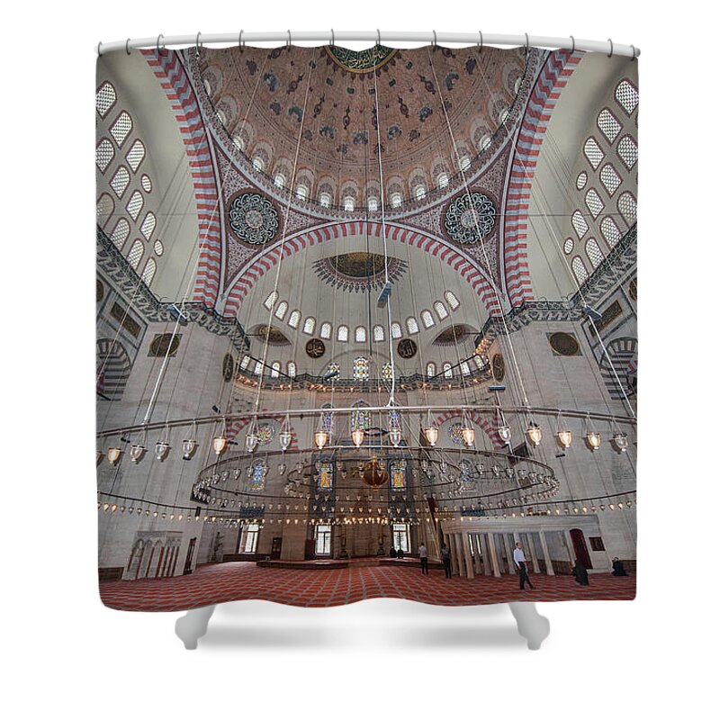 Arch Shower Curtain featuring the photograph Suleymaniye Mosque #2 by Salvator Barki